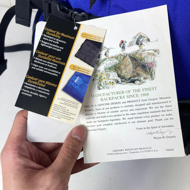【OneSize ネイビー系】 2005 Gregory ( グレゴリー ) 30周年記念 ツーデイパック 30th 2 Day Pack Electric Blue 茶タグ 旧タグ 復刻モデル 生産終了モデル 入手困難 ナイロン バッグ ストレージ バックパック
