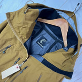 Teton Bros TB 夹克，男款，中号，米色，枪灰色尼龙，硬壳外套，Polartec Neoshell，z00054423