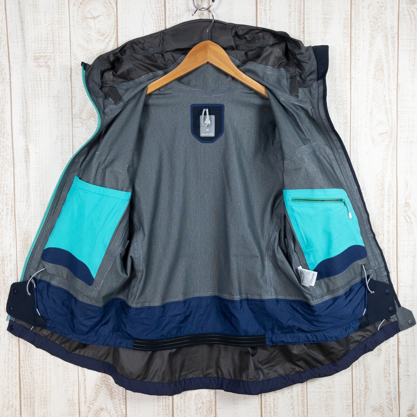 【女式 M 海军蓝】Montbell Alpine Thermashell Parka 尼龙 1102464 亚洲女式 GORE-TEX 3L 防水透气夹克硬壳连帽衫 Parka 派克大衣