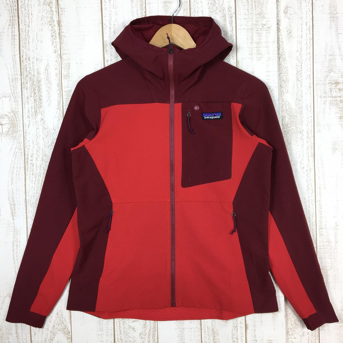 [Women's S Red] Patagonia R1 Crossstrata Hoody Fleece Softshell Jacket 85450 International Women's TGRD Touring R