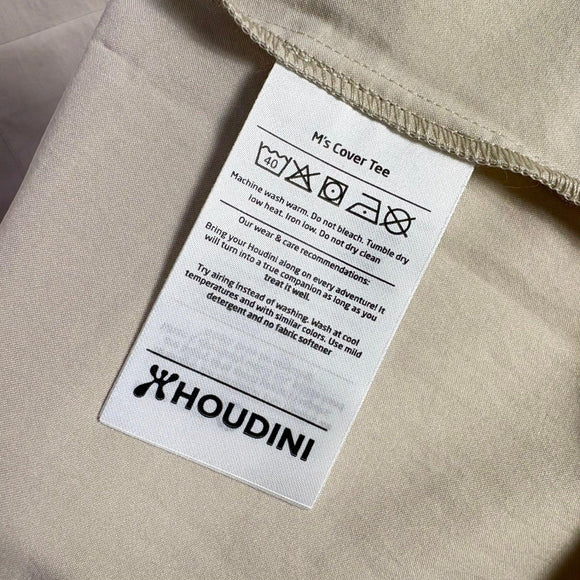 【Men's S ベージュ系】 Houdini ( フーディニ ) カバー ティー Cover Tee ポリエステル ウェア トップス インナー シャツ ショートスリーブTシャツ クルーネック 化繊 z00058011  化繊 ショートスリーブTシャツ クルーネック