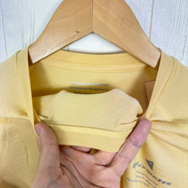 [Women's XS, Yellow] Klattermusen Fafne Crew Top, Inner Shirt, Long-Sleeve T-Shirt, Crew Neck, Wool z00058166 - Wool Long-Sleeve T-shirt, Crew Neck