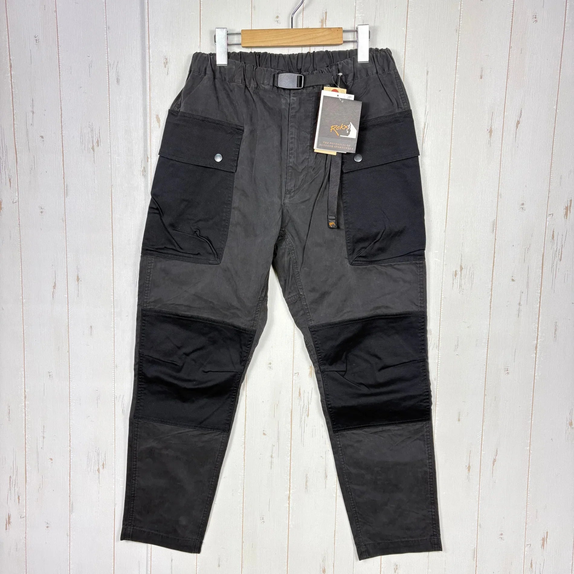 Men's M ブラック系】 Rokx ( ロックス ) クライミング カーゴ パンツ