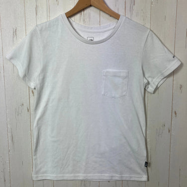 [Women's L White-based] The North Face S/S Pocket Tee Polyester Wear Tops Inner Shirt Short-sleeve T-shirt Crew Neck Synthetic Fiber z00055436