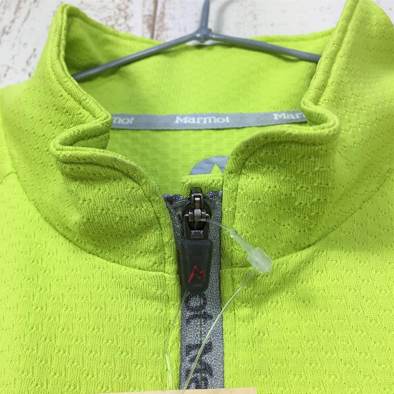 【Women's L イエロー系】 Marmot ( マーモット ) ドライクライム ディンプル ハーフジップ Driclime Dimple Half Zip ショートスリーブ ジップネック シャツ MJK-9420W Asian Women's  化繊 ショートスリ