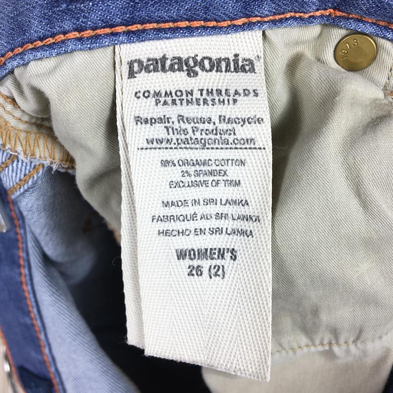 [Women's 26 Blue] Patagonia Slim Jeans Stretch Denim Pants 55120 International Women's DDNM Dark Denim Cotton Long Pants Bottoms Wear