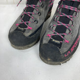 【Women's 24.3cm グレー系】 La Sportiva ( ラ・スポルティバ ) トランゴ アルプ エボ GTX ウーマン TRANGO ALP EVO GTX WOMAN Carbon / Cherry GORE-TEX｜Vibram｜Perwangerレザー フ
