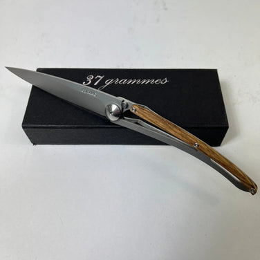 One Size Silver Deejo Le 37 Grams Pocket Knife, Hard-to-Find, Baladeo-Era Stainless Steel Camping Gear Knife (z00054526)