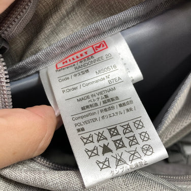 One Size Gray Millet Randonnee 20 Light Gray Polyester Storage Backpack/Daypack (Up to 29L) z00053817 Light Gray Daypack (Up to 29L)