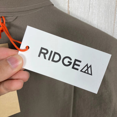 Ridge Mountain Gear 男士大号棕色基本款长袖衬衫，黄褐色，涤纶，上衣，内衣