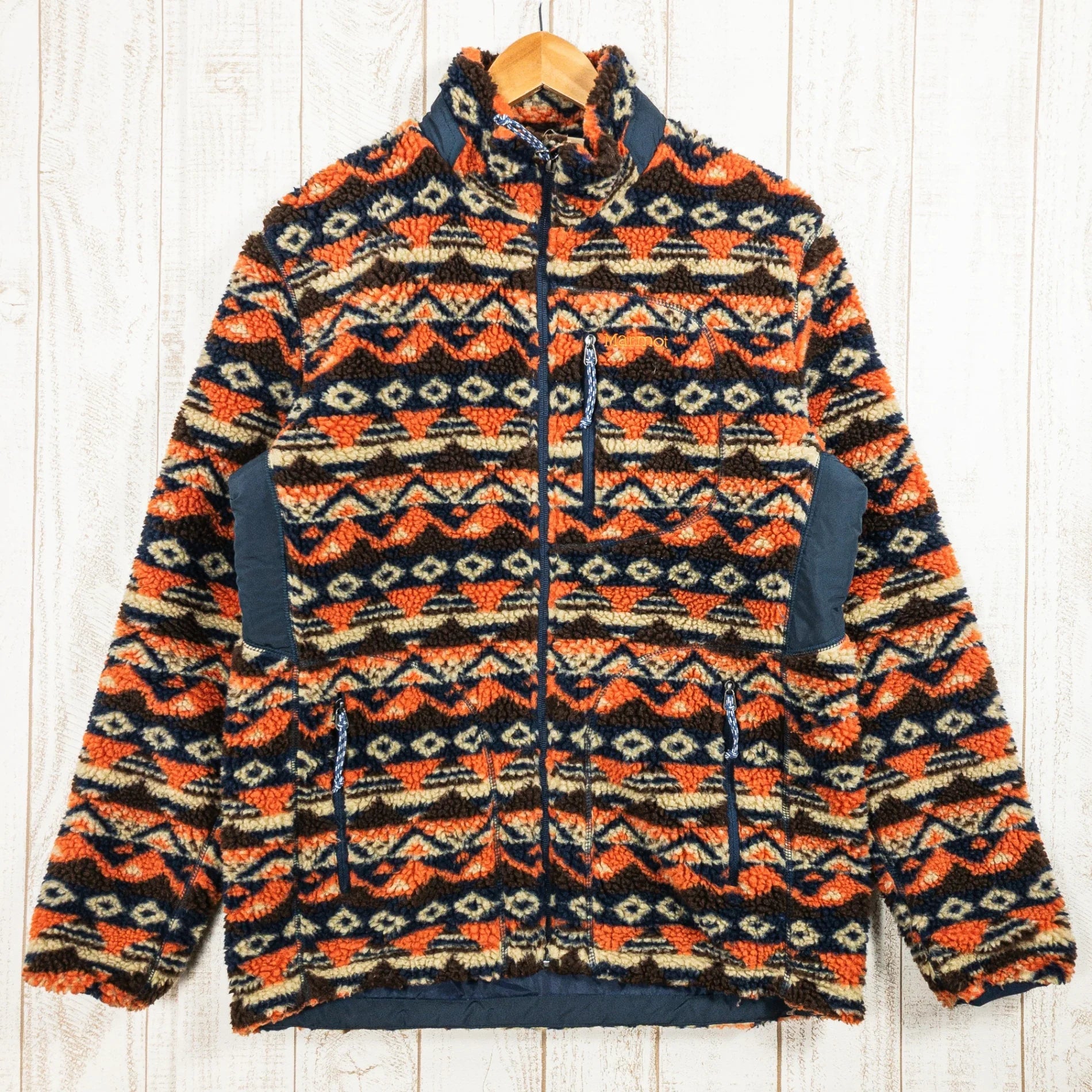 【Men's L オレンジ系】 Marmot ( マーモット ) ネイティブ ジャガード フリース ジャケット Native Jacquard Fleece Jacket ポリエステル ウェア トップス アウター ジャケット フリース z00050318 フリース - 【公式】2ndGEAR（セカンドギア）Webショップ【登山用品・アウトドア用品専門 買取販売店】