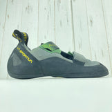 Unisex, Size 26.4cm, Gray. La Sportiva Aragon Clay and Jasmine Green Leather Rock Climbing Shoes (z00053862). Clay and Jasmine Green.