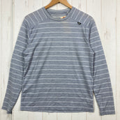 【Men's XS グレー系】 Millet ( ミレー ) ウール ボーダー ティーシャツ Wool Border T-Shirt ポリエステル ウェア トップス インナー シャツ ロングスリーブTシャツ クルーネック 化繊 z00057664 化繊 ロングスリ