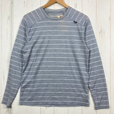 【Men's XS グレー系】 Millet ( ミレー ) ウール ボーダー ティーシャツ Wool Border T-Shirt ポリエステル ウェア トップス インナー シャツ ロングスリーブTシャツ クルーネック 化繊 z00057664  化繊 ロングスリ
