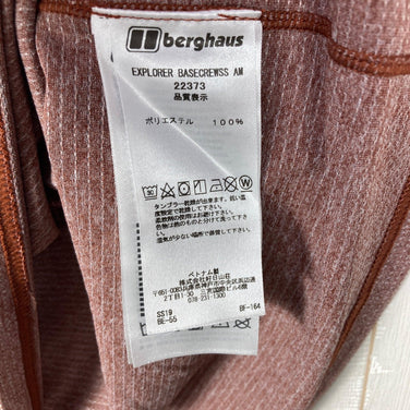 【Men's S レッド系】 Berghaus ( バーグハウス ) エクスプローラ ベースクルー ショートスリーブ AM Explorer Basecrew Short Sleeve AM ポリエステル ウェア トップス インナー シャツ ショートスリーブTシャ
