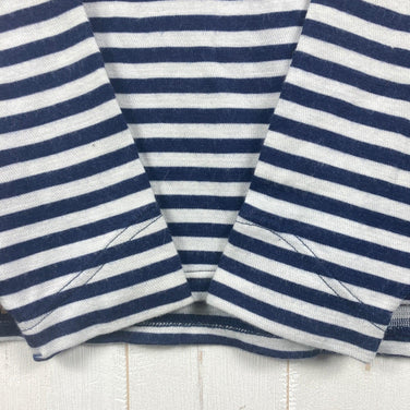 【男式 M 白色系】Montbell（蒙特贝）美丽奴羊毛混纺条纹长袖T恤 Merino Wool Plus Border Long Sleeve T 美丽奴羊毛 服装 上衣 内搭 衬衫 长袖