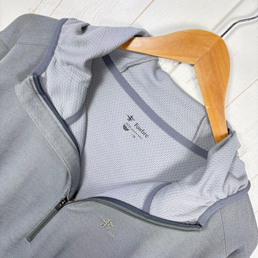 Men's Small Gray Foxfire TransWet Wool Half Zip Hoody, TS Wool Half Zip, Polyester, Top, Undershirt, Hoodie, Wool, z00055385