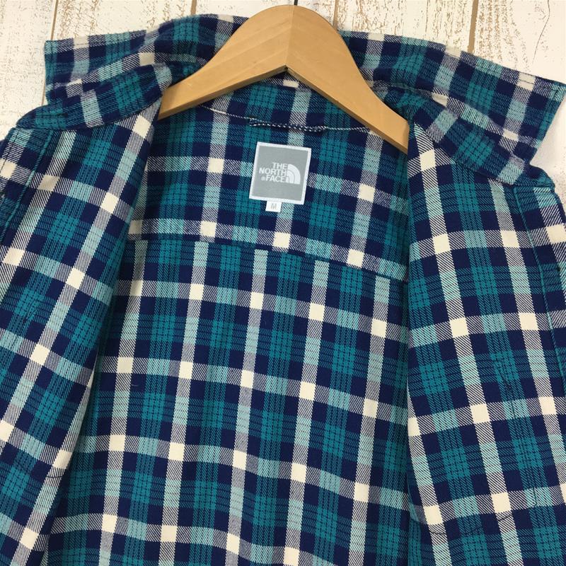 【Women's M ブルー系】 The North Face ( ザ・ノースフェイス ) クイックドライ コットン シャツ Qd Cotton Shirt フランネルシャツ ネルシャツ ロングスリーブ NTW26054 Asian Women's  コットン ロング