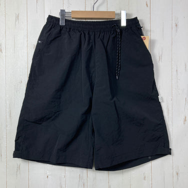 【Unisex 2 ブラック系】 迷迭香 ( マンネンロウ ) ナイロン ハーベスト ルーズ ショーツ NYLON HARVEST LOOSE SHORT ポケッタブル 裾スナップ スマートフォンポケット ナイロン ウェア ボトムス ショーツ ショートパンツ  z00