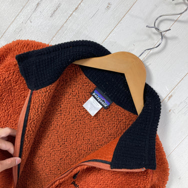 【Men's L オレンジ系】 2004 Patagonia ( パタゴニア ) R2 ボディ ラグ プルオーバー R2 Body Rug Pullover tiki wood heather 生産終了モデル 入手困難 ハイパイルフリース R1ストレッチパネル US
