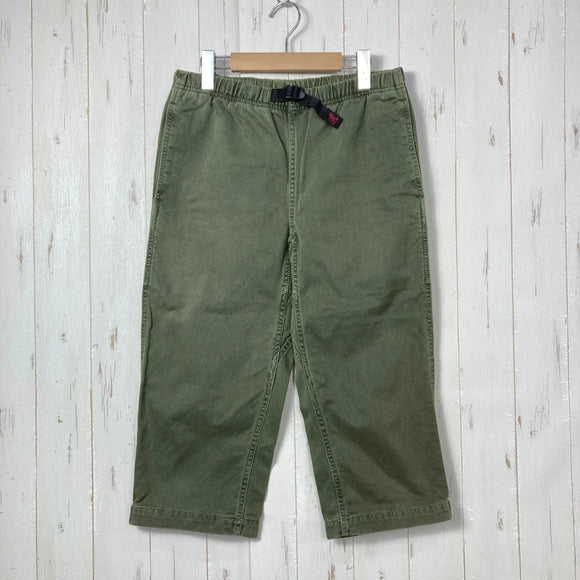 【Men's S グリーン系】 Gramicci ( グラミチ ) クロップド クライミングパンツ Cropped Climbing Pant 生産終了モデル 入手困難 ウェビングベルト ガゼットクロッチ コットン ウェア ボトムス ショーツ ショートパンツ コット