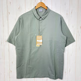 【Men's M グリーン系】 Houdini ( フーディニ ) メンズ コスモ シャツ M's Cosmo Shirt 238724 FROST GREEN z00055925 FROST GREEN 化繊 ショートスリーブシャツ インナー シャツ トップス ウ