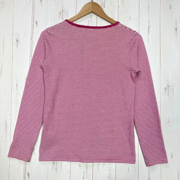 【Women's M レッド系】 Aigle ( エーグル ) コットン ロングスリーブ ボーダー コットン ウェア トップス インナー シャツ ロングスリーブTシャツ クルーネック コットン z00059884  コットン ロングスリーブTシャツ クルーネック イン - 0