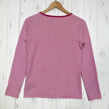 【Women's M レッド系】 Aigle ( エーグル ) コットン ロングスリーブ ボーダー コットン ウェア トップス インナー シャツ ロングスリーブTシャツ クルーネック コットン z00059884  コットン ロングスリーブTシャツ クルーネック イン