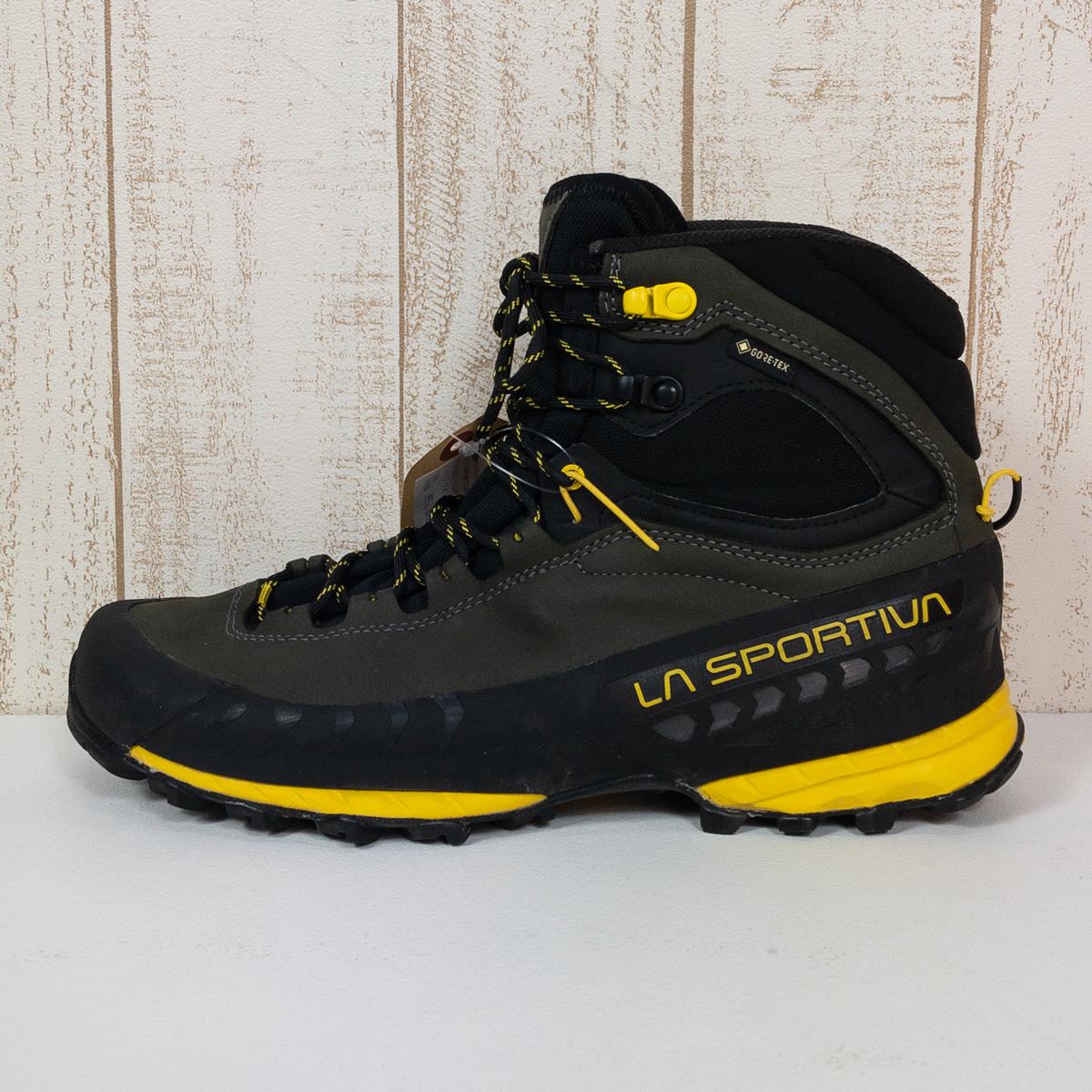 [男士 27.3 厘米炭灰色] La Sportiva Traverse X5 Gore-Tex TX5 GTX 皮革 27I 男士碳/黄色徒步靴鞋类