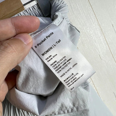 Yamatomichi (Yama to Michi) Women's L-Tall 5-Pocket Pants, Glacier White, Polyester, Long Pants, z00054056