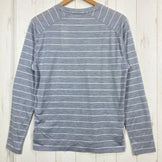 【Men's XS グレー系】 Millet ( ミレー ) ウール ボーダー ティーシャツ Wool Border T-Shirt ポリエステル ウェア トップス インナー シャツ ロングスリーブTシャツ クルーネック 化繊 z00057664  化繊 ロングスリ