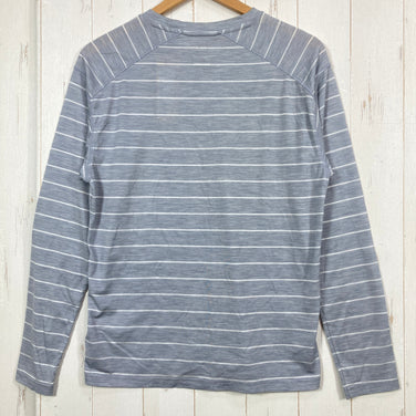 【Men's XS グレー系】 Millet ( ミレー ) ウール ボーダー ティーシャツ Wool Border T-Shirt ポリエステル ウェア トップス インナー シャツ ロングスリーブTシャツ クルーネック 化繊 z00057664  化繊 ロングスリ