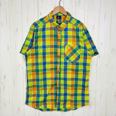 【Men's L ブルー系】 Adidas ( アディダス ) ハイキング シャツ Hiking Shirt Shock Blue S16 UPF25+｜チェック ポリエステル ウェア トップス インナー シャツ ショートスリーブシャツ 化繊 z00060665