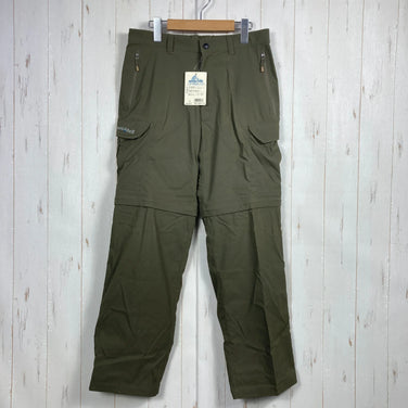 Montbell Convertible Cargo Pants, Men's Small, Green. Khaki Green Nylon. (z00054065)