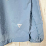 男女通用大号蓝色 Paper Sky Wear Wind Shell 连帽衫，蓝灰色尼龙，软壳外套，z00053702 B