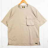 Men's Medium Beige Jackwolfskin JP UR ACTIVELIGHT T V2 Polyester Short Sleeve Shirt