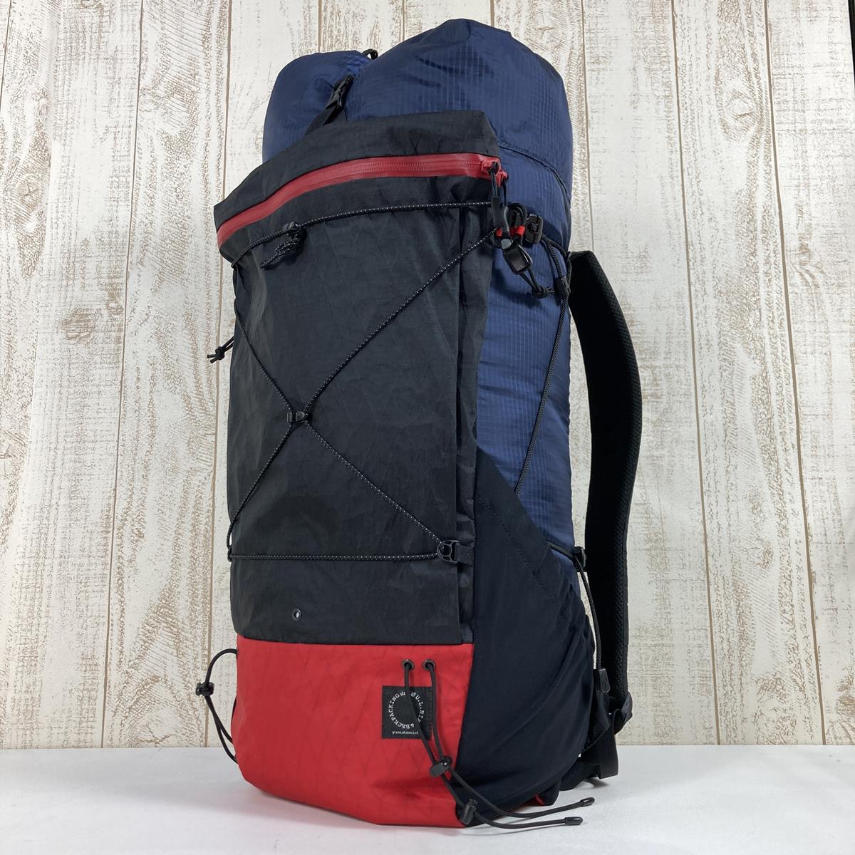 [Unisex L Black] Yamatomichi (Yama to Michi) Mini Custom Edition Ultralight Backpack Daypack X-Pac Hard to find Unisex Navy / Black / Red Capacity [3