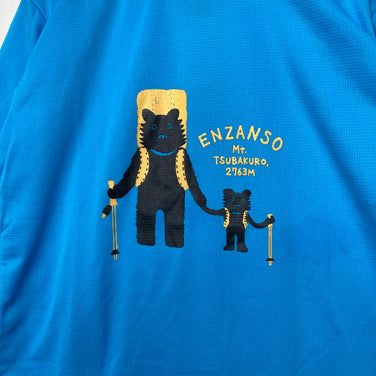 【Unisex XS ブルー系】 燕山荘（えんざんそう） 燕山荘 オリジナル ティーシャツ ポリエステル ウェア トップス インナー シャツ ショートスリーブTシャツ クルーネック 化繊 z00060585  化繊 ショートスリーブTシャツ クルーネック インナー シ