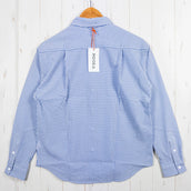 【Women's S ブルー系】 Ridge Mountain Gear ( リッジマウンテンギア ) ベーシック ロングスリーブ シャツ ストライプ Basic Long Sleeve Shirt Stripe Blue x White ポリエステル ウェア トップ - 【公式】2ndGEAR（セカンドギア）Webショップ【登山用品・アウトドア用品専門 買取販売店】