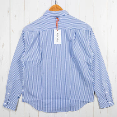 【Women's S ブルー系】 Ridge Mountain Gear ( リッジマウンテンギア ) ベーシック ロングスリーブ シャツ ストライプ Basic Long Sleeve Shirt Stripe Blue x White ポリエステル ウェア トップ - 【公式】2ndGEAR（セカンドギア）Webショップ【登山用品・アウトドア用品専門 買取販売店】