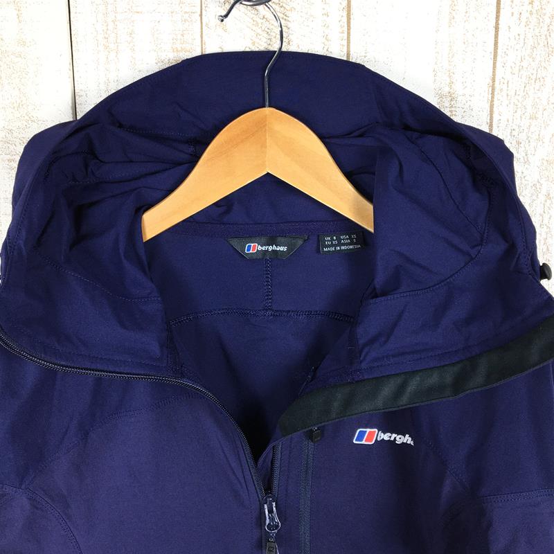 [女式8海军] Berghaus Lightweight Climb Hood Softshell Jacket Lightweight Climb Hood Softshell Jacket Hoody 21800 女式软壳外套