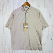 【Men's M アイボリー系】 Houdini ( フーディニ ) メンズ コスモ シャツ Men's Cosmo Shirt 238724 Foggy Mountain z00058225 Foggy Mountain 化繊 ショートスリーブシャツ インナー シャ