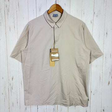 【Men's M アイボリー系】 Houdini ( フーディニ ) メンズ コスモ シャツ Men's Cosmo Shirt 238724 Foggy Mountain z00058225 Foggy Mountain 化繊 ショートスリーブシャツ インナー シャ