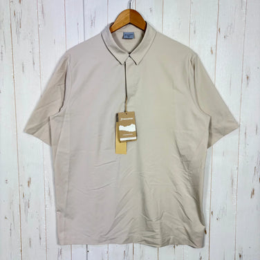 【Men's M アイボリー系】 Houdini ( フーディニ ) メンズ コスモ シャツ Men's Cosmo Shirt 238724 Foggy Mountain z00058225 Foggy Mountain 化繊 ショートスリーブシャツ インナー シャ