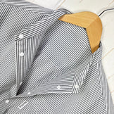 【Men's XL グレー系】 Ridge Mountain Gear ( リッジマウンテンギア ) ベーシック ショートスリーブ シャツ ストライプ Basic Short Sleeve Shirt Stripe  Grey × White z00055798 G