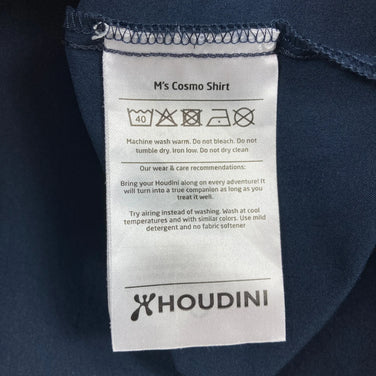 【Men's XS ネイビー系】 Houdini ( フーディニ ) コスモシャツ Cosmo Shirt			 ポリエステル ウェア トップス インナー シャツ ショートスリーブシャツ 化繊 z00054825  化繊 ショートスリーブシャツ インナー シャツ トッ