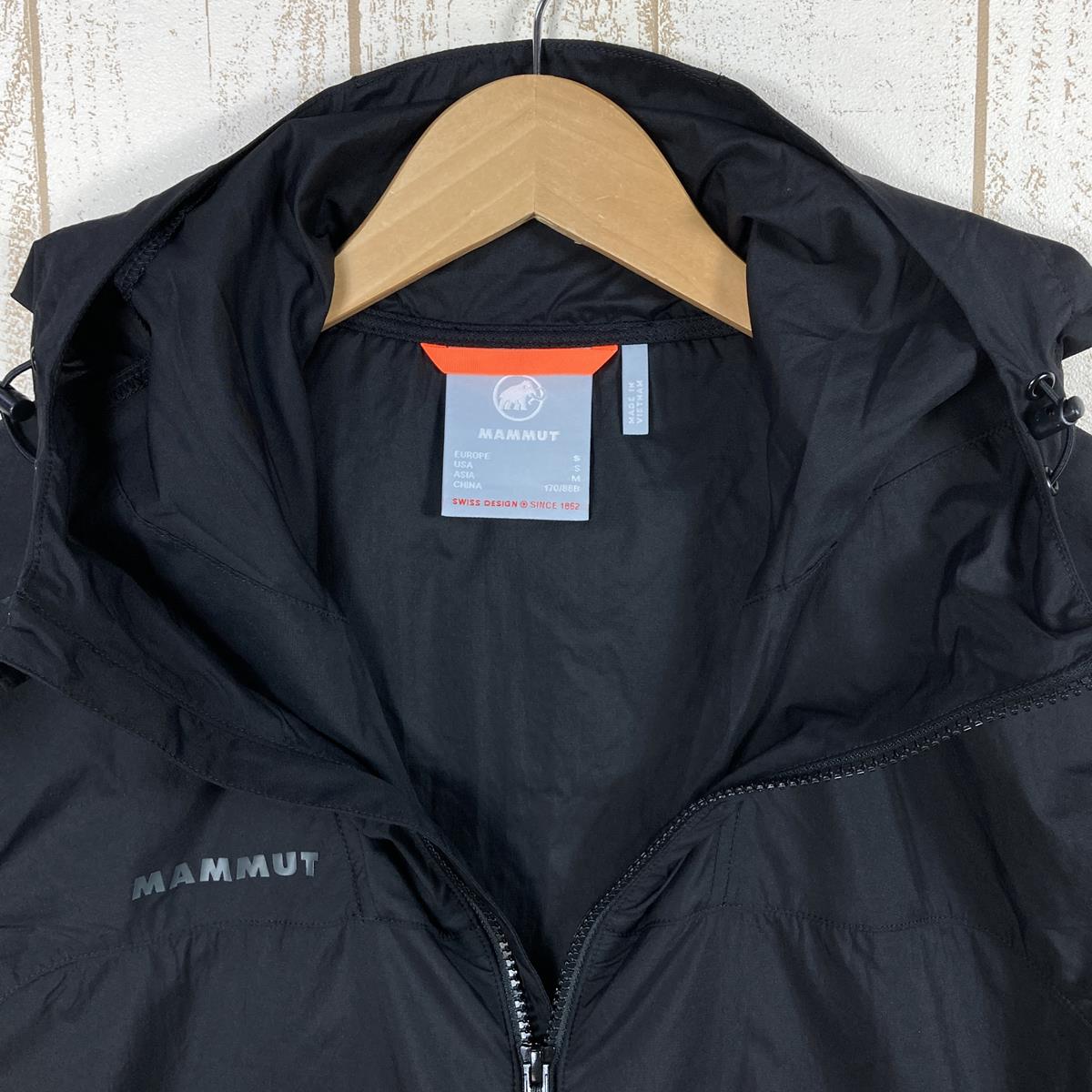 [男款 M 黑色] Mammut Prism 风衣连帽夹克亚洲版型 Prism Wb 连帽夹克 Af Windshell 连帽衫 Pertex 1012-00850 Internat