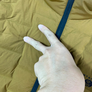 Men's Medium Brown Mountain Hardwear Stretchdown Hoody, Down Jacket, Outerwear, Down Insulation, z00053569