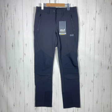 【Women's 38 ブラック系】 Jackwolfskin ( ジャックウルフスキン ) エキソライト マウンテン パンツ Exolight Mountain Pants Alpinschule Innsbruck（山岳ガイド団体） ナイロン ウェア ボトムス ロング