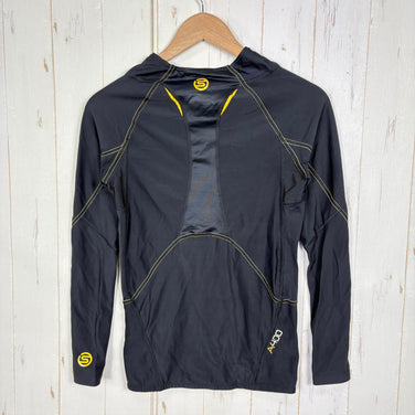 【Men's M ブラック系】 Skins ( スキンズ ) A400 ロングスリーブ トップ ナイロン ウェア トップス インナー シャツ ロングスリーブTシャツ クルーネック 化繊 z00059118  化繊 ロングスリーブTシャツ クルーネック インナー シャ